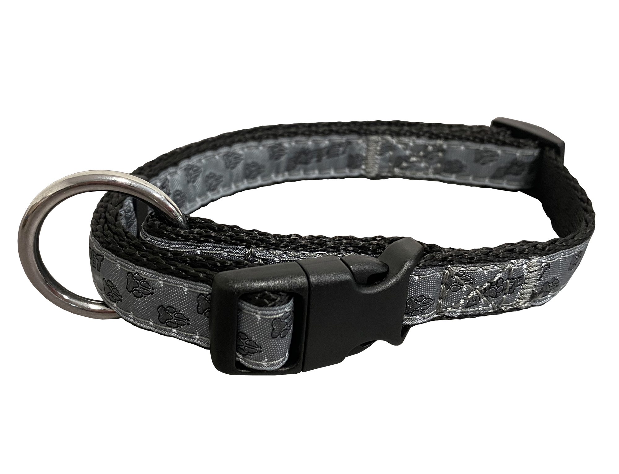 BAFPET Popruhové obojky TLAPKY BAF Barva: Červená, Rozměr: 25mm x 40-66cm 18102TB