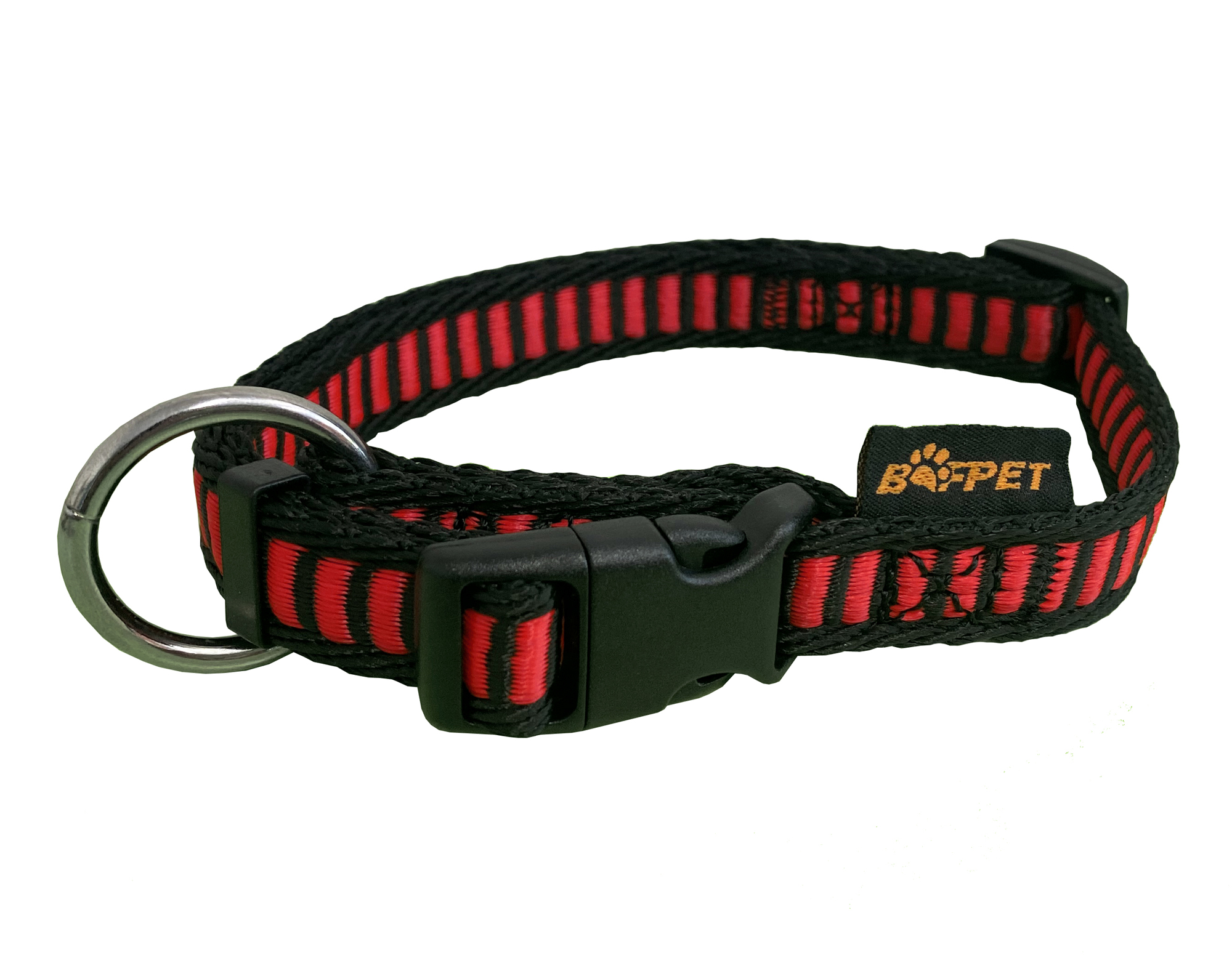 BAFPET Popruhové obojky ŽEBŘÍK Barva: Stříbrná, Rozměr: 25mm x 40-66cm 18102Z
