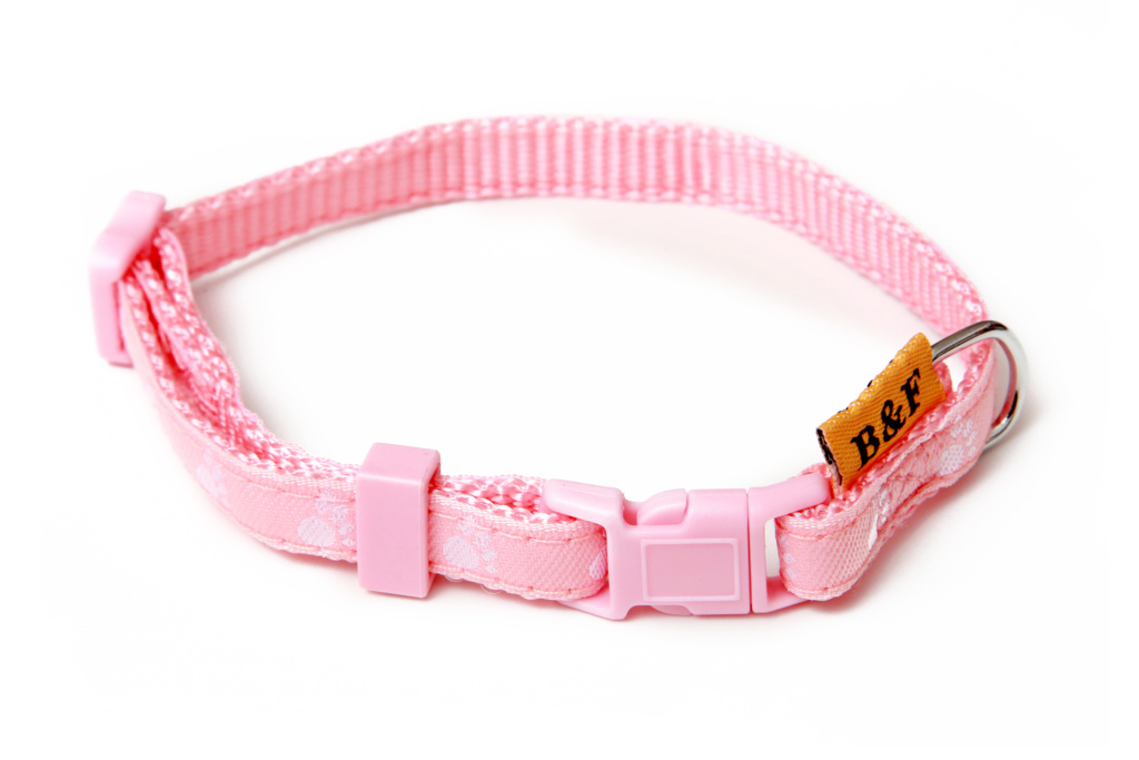 BAFPET Popruhové obojky TLAPKY Barva: Černá, Rozměr: 10mm x 20-35cm 18105T