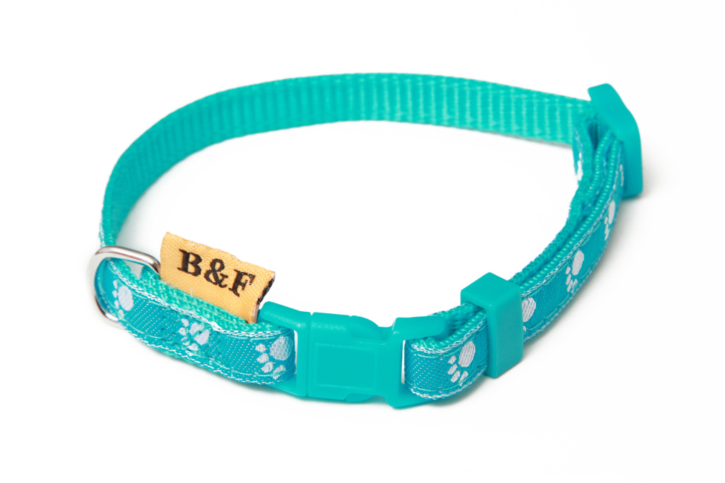 BAFPET Popruhové obojky TLAPKY Barva: Fuchsie, Rozměr: 10mm x 20-35cm 18105T