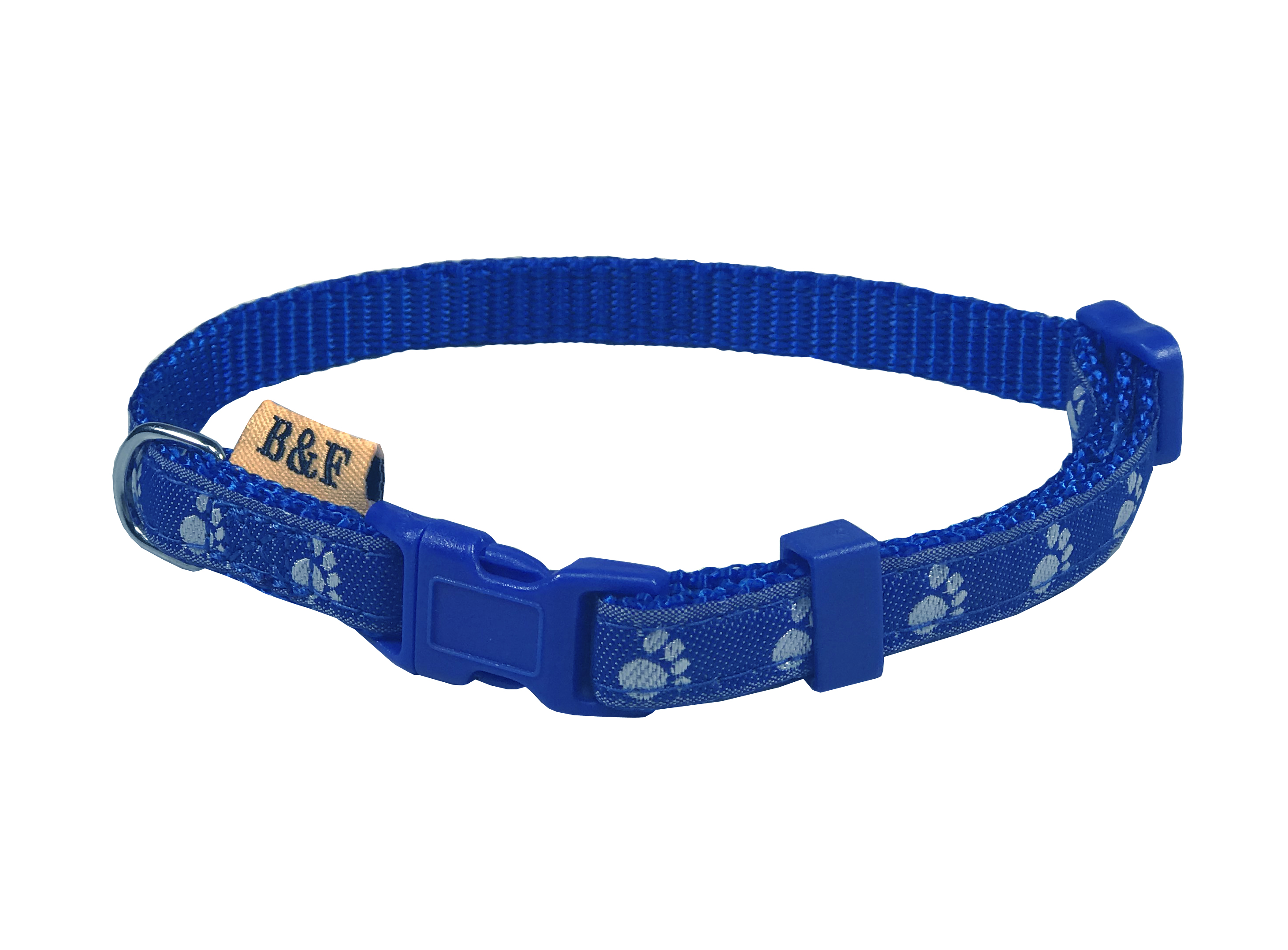 BAFPET Popruhové obojky TLAPKY Barva: Fuchsie, Rozměr: 10mm x 20-35cm 18105T