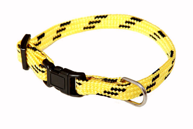 BAFPET Popruhové obojky NYLON, barevno-černé Barva: Zelená, Rozměr: 10mm x 18-26cm 18105