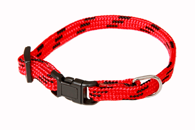 BAFPET Popruhové obojky NYLON, barevno-černé Barva: Žlutá, Rozměr: 10mm x 18-26cm 18105