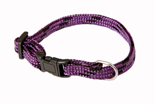 BAFPET Popruhové obojky NYLON, barevno-černé Barva: Žlutá, Rozměr: 10mm x 18-26cm 18105