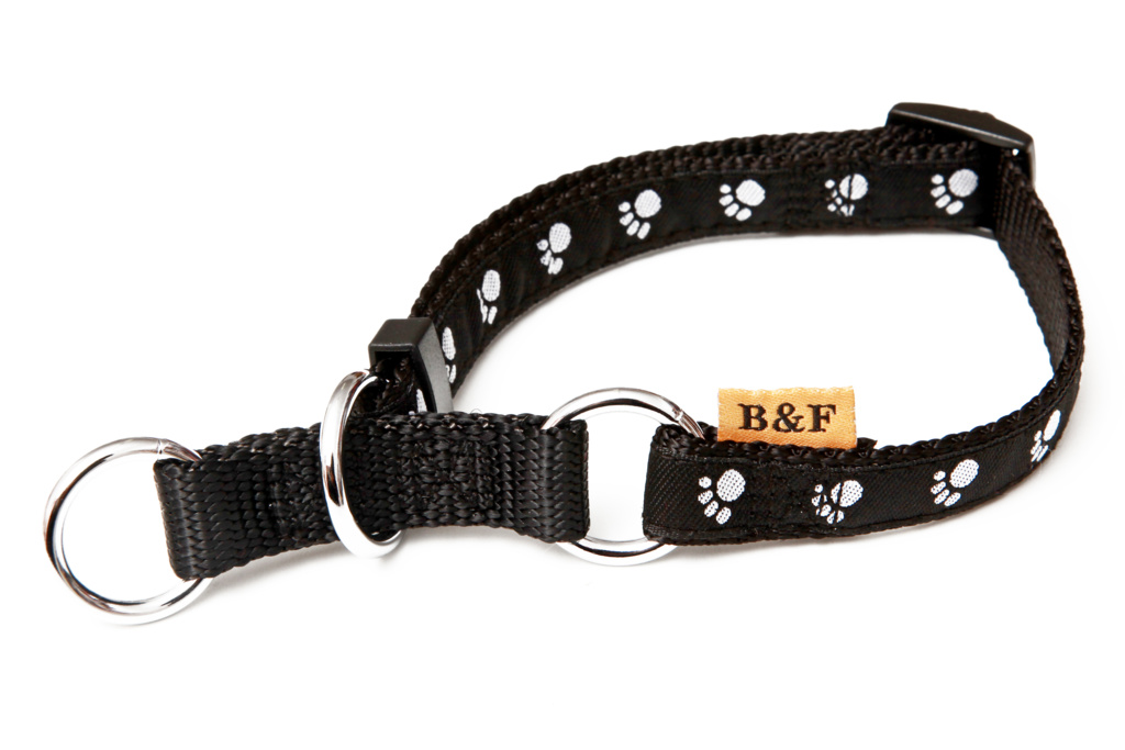 BAFPET Popruhové obojky polostahovací TLAPKY Barva: Červená, Rozměr: 15mm x 23-35cm 18121T