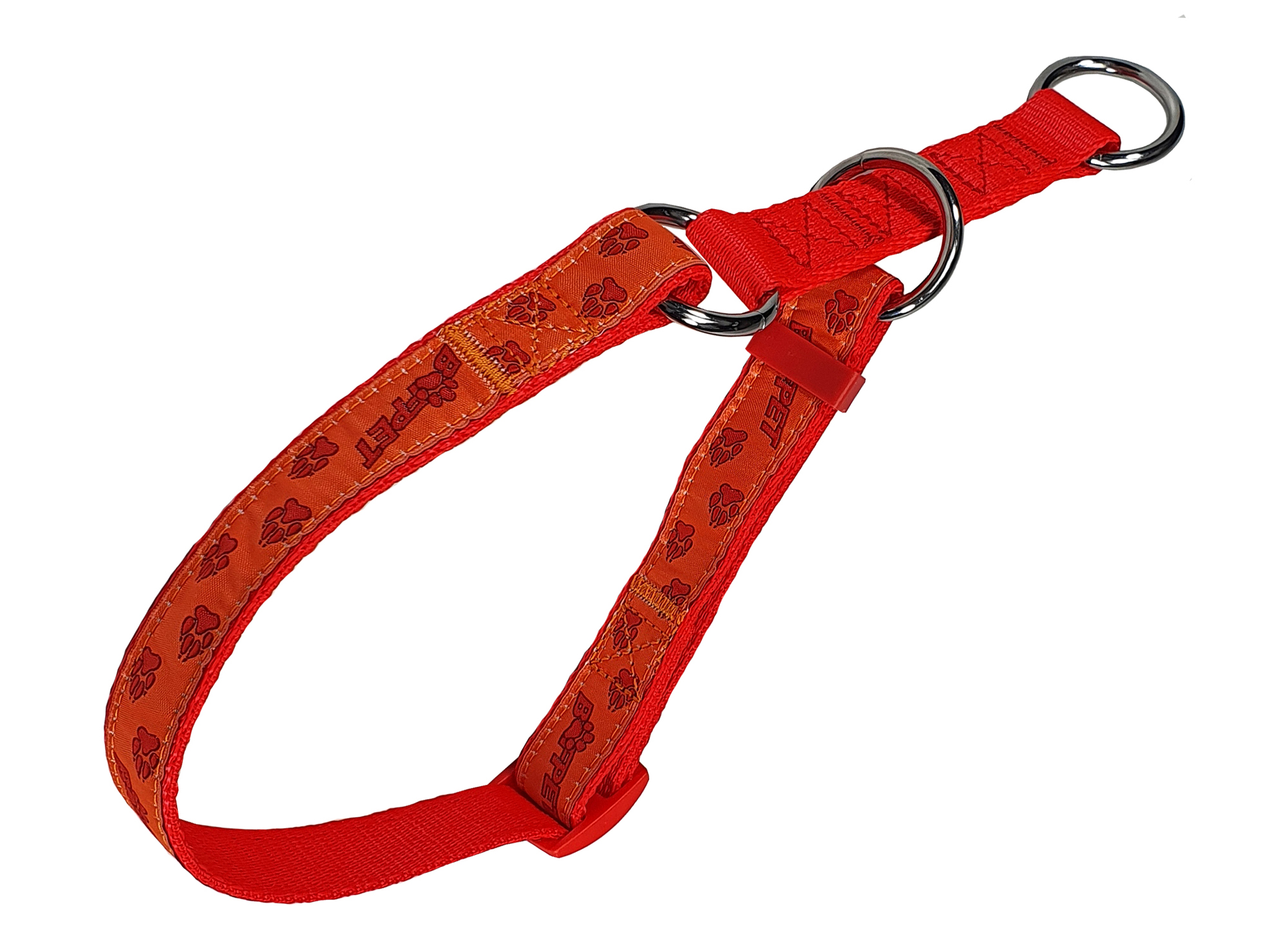 Obojky popruhové polostahovací TLAPKY BAF Barva: Šedá, Rozměr: 25mm x 38-62cm 18123TB