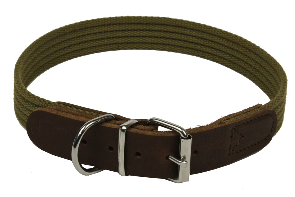 BAFPET Popruhové obojky, BAVLNA Barva: Černá, Rozměr: 25mm x 45cm /39-45/ 18134