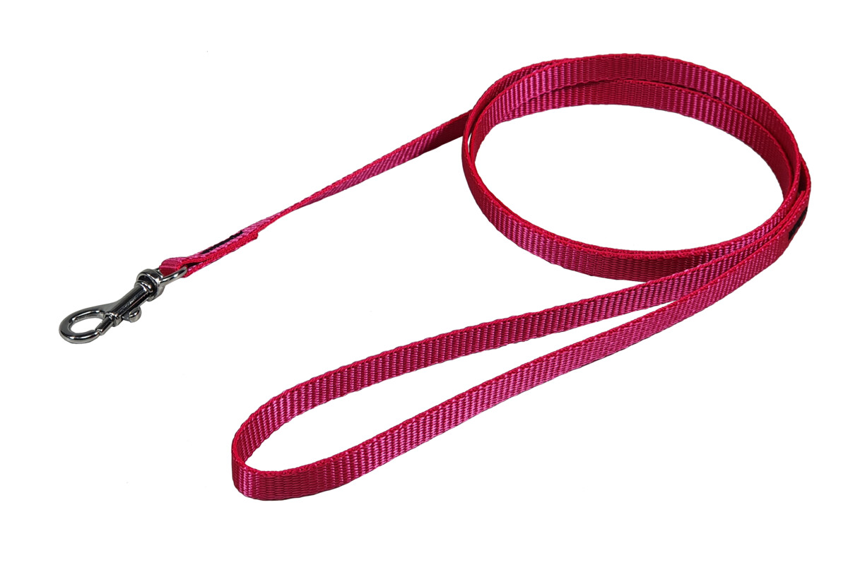 BAFPET Popruhová vodítka JEDNOBAREVNÁ Barva: Červená, Rozměr: 10mm x 120cm 18202J