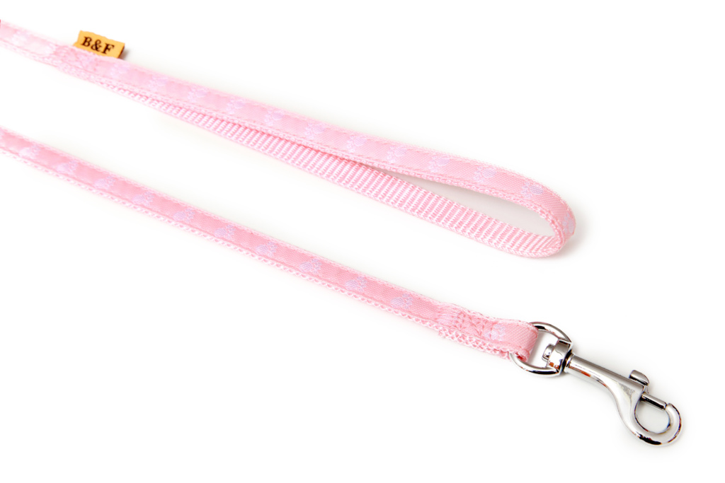 BAFPET Vodítka popruhová TLAPKY Barva: Fuchsie, Rozměr: 10mm x 120cm 18202T