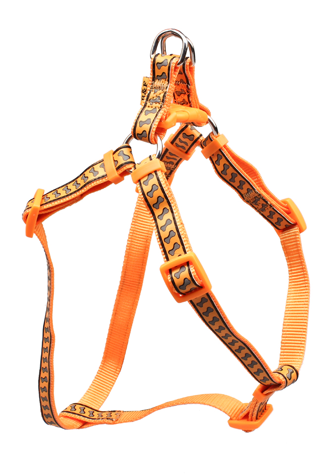 BAFPET Popruhový postroj REFLEXNÉ KOSTIČKY Farba: Červená, Veľkosť: 10mm x OH 26-38cm 18411K