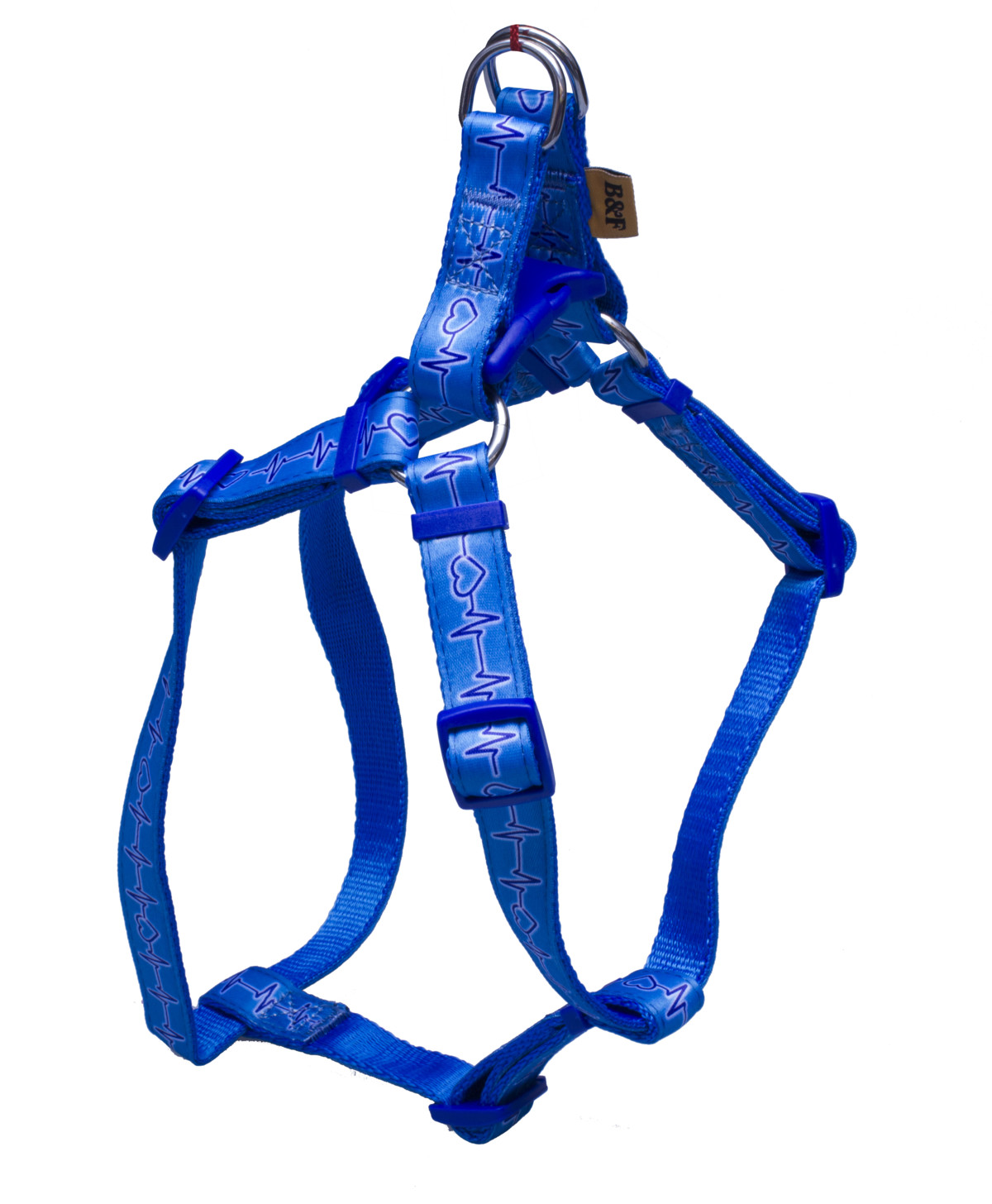 BAFPET Popruhový postroj EKG Farba: Červená, Veľkosť: 15mm x OH 32-46cm 18412E
