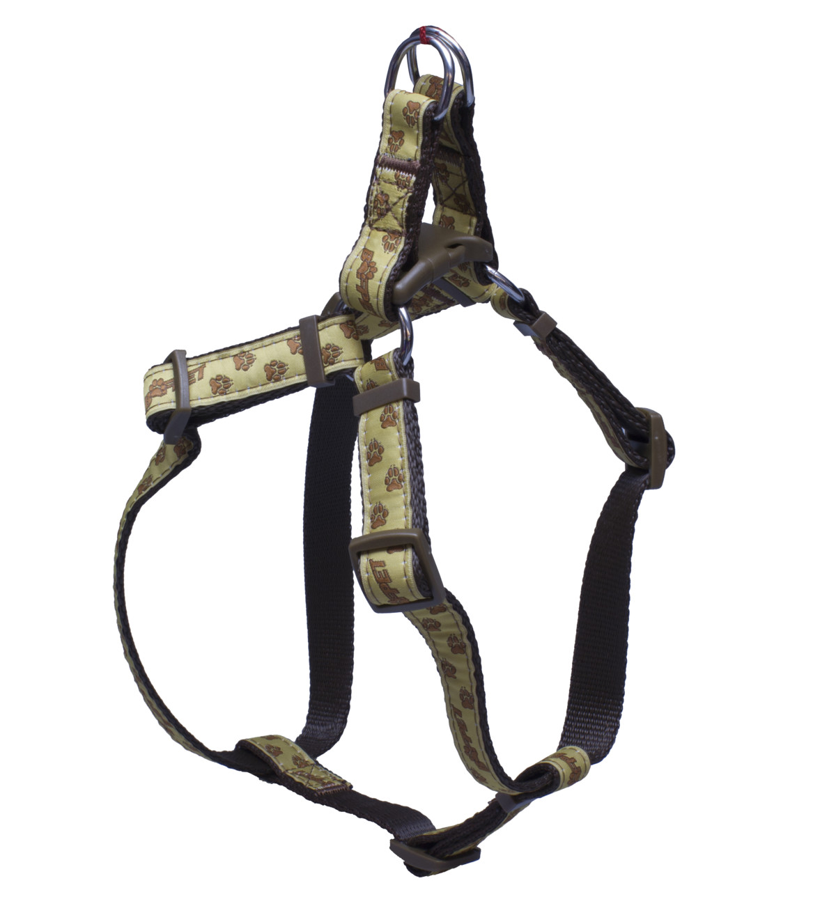 BAFPET Popruhový postroj LABKY Farba: Červená, Veľkosť: 15mm x OH 32-46cm 18412TB