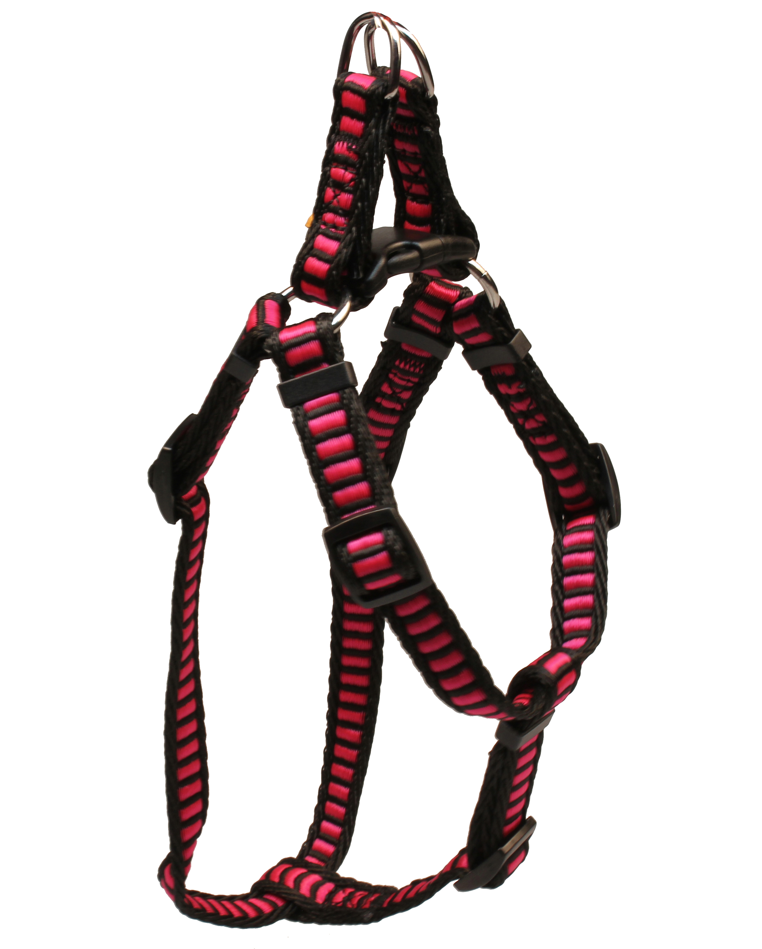 BAFPET Popruhový postroj REBRÍK Farba: Fuchsia, Veľkosť: 15mm x OH 32-46cm 18412Z