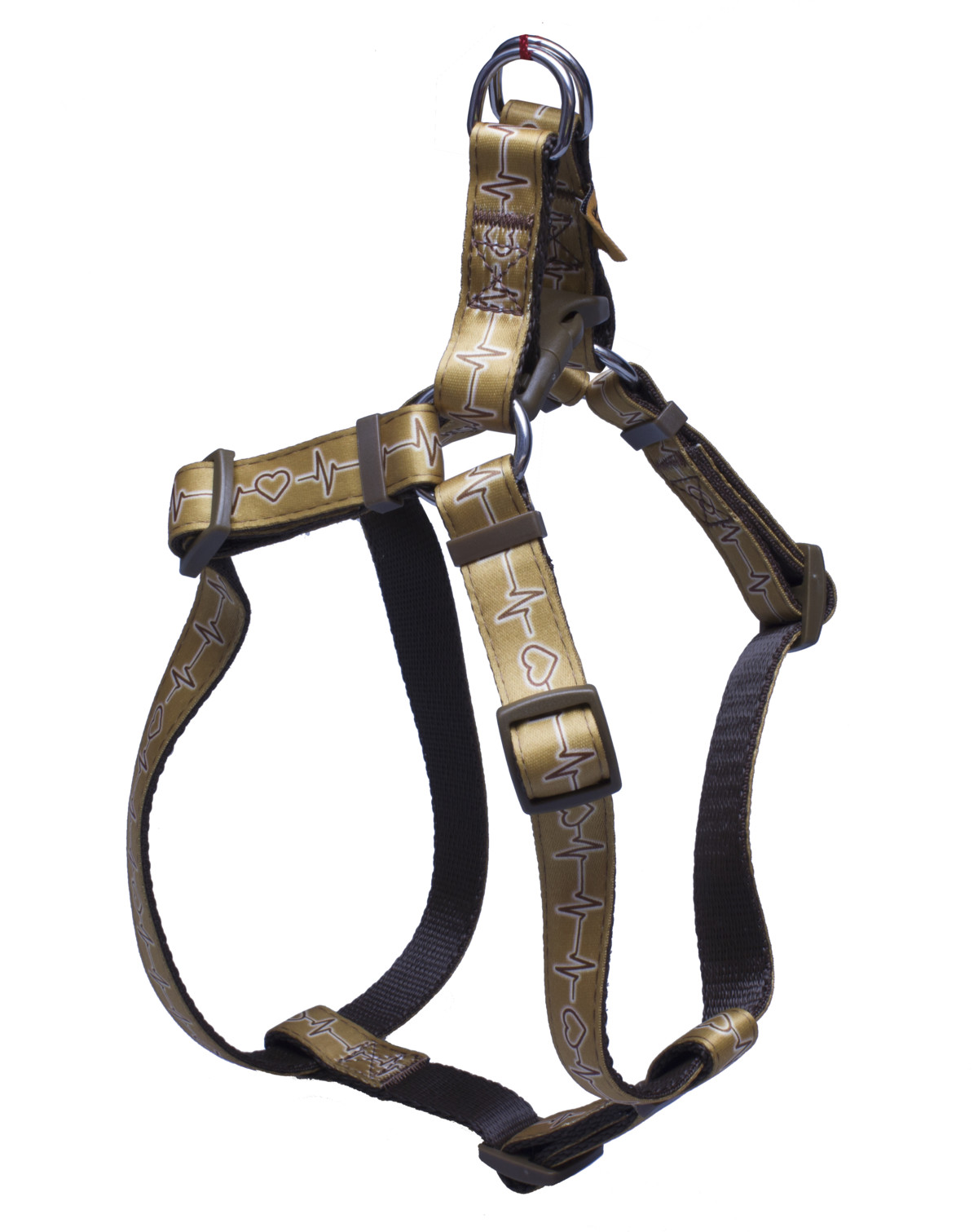 BAFPET Popruhový postroj EKG Farba: Červená, Veľkosť: 20mm x OH 44-72cm 18414E