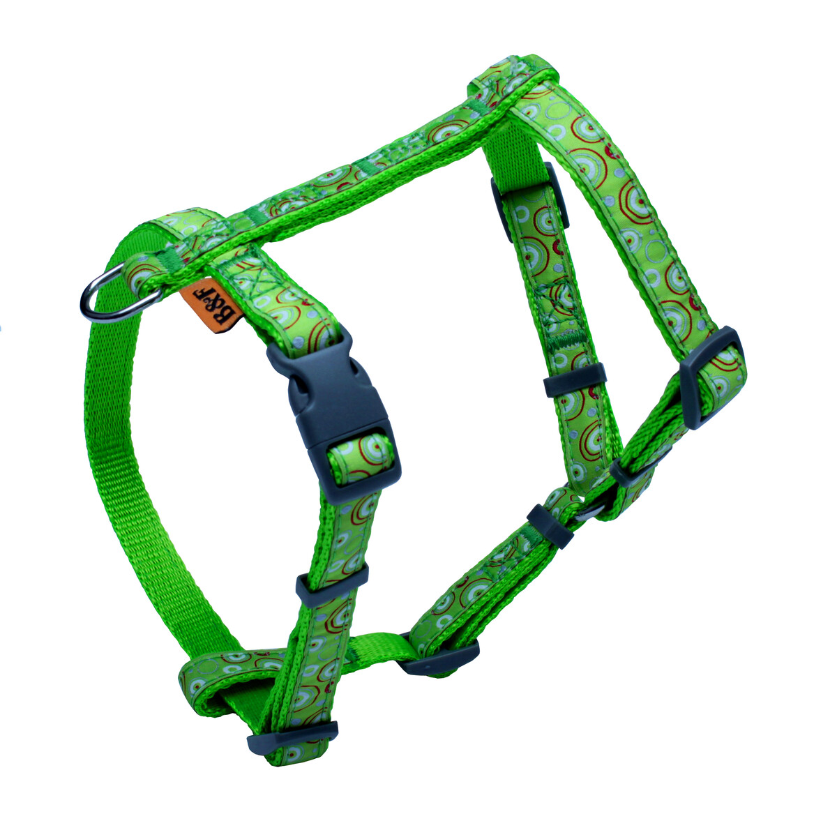 BAFPET Popruhový postroj KRÚŽKY Farba: Šedá, Veľkosť: 15mm x OK:29-45cm, OH:37-57cm 18421KR
