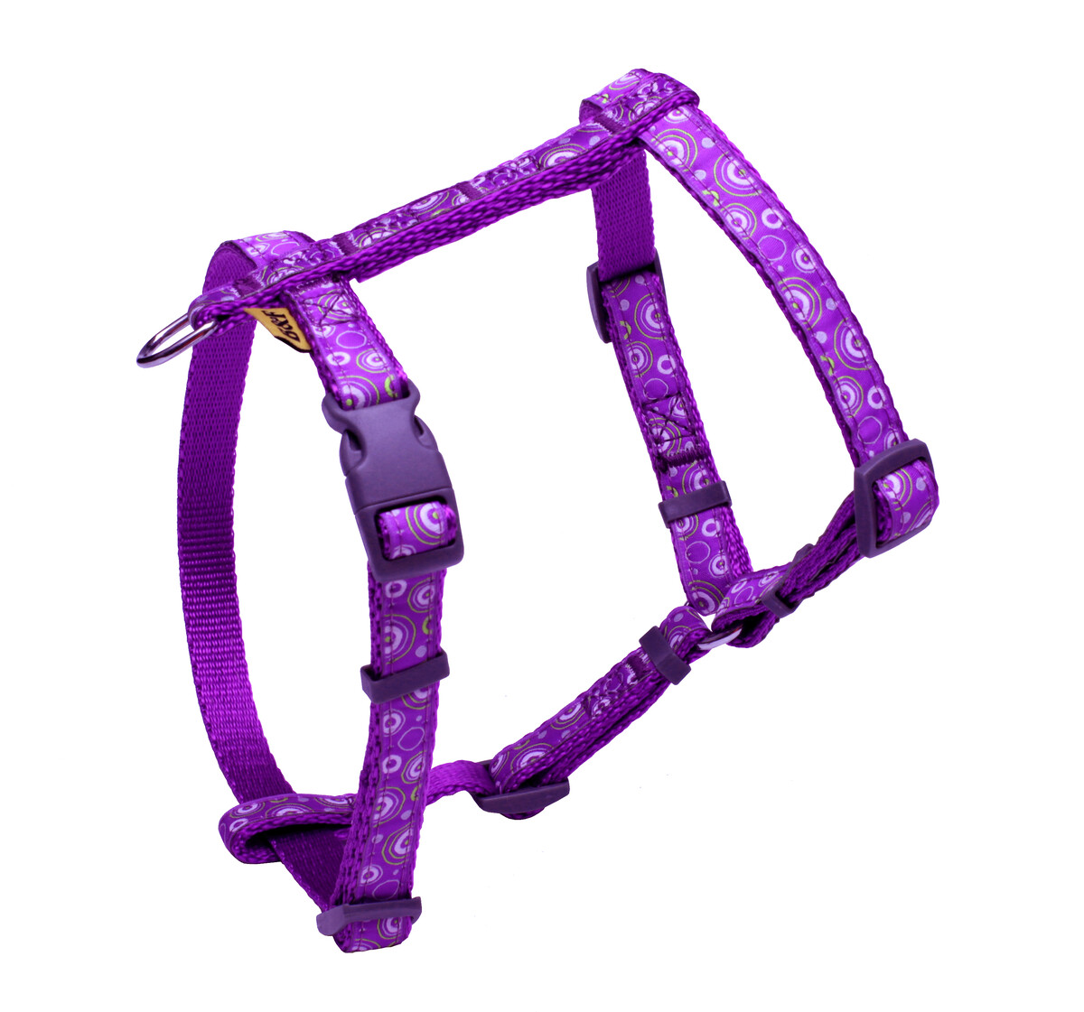 BAFPET Popruhový postroj KRÚŽKY Farba: Zelená, Veľkosť: 15mm x OK:29-45cm, OH:37-57cm 18421KR