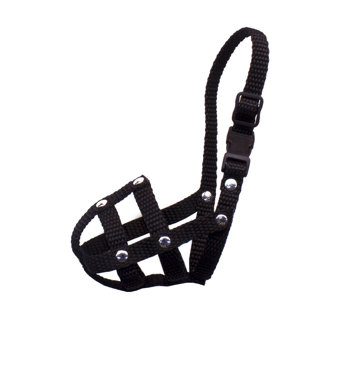 BAFPET Popruhový náhubok, pletený Farba: Čierna, Rozmer: OČ 16cm, DČ 6cm, OK 28-37cm 19701D