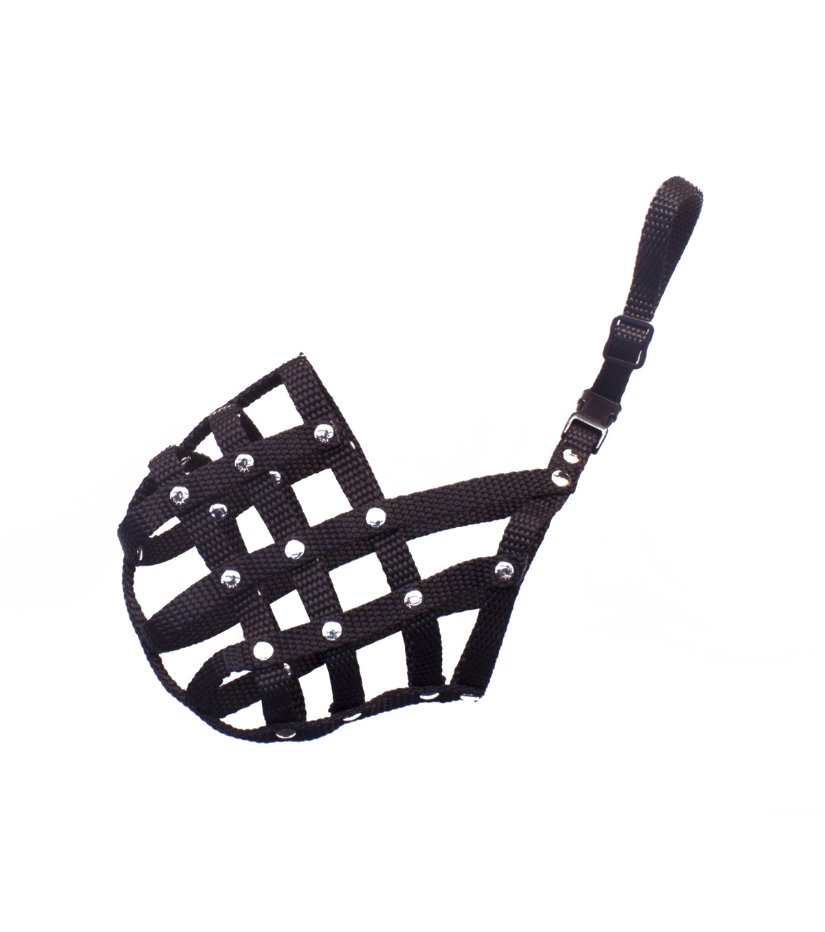 BAFPET Popruhový náhubok, pletený Farba: Čierna, Rozmer: OČ 20cm, DČ 7cm, OK 35-47cm 19702D