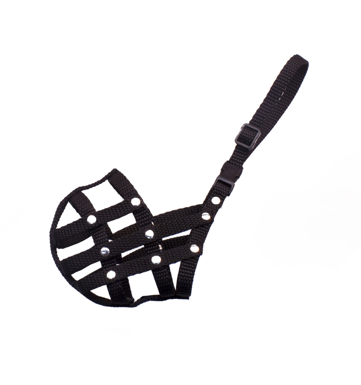 BAFPET Popruhový náhubok, pletený Farba: Čierna, Rozmer: OČ 27cm, DČ 3cm, OK 41-55cm 19707D