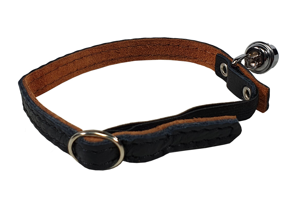 BAFPET Kožený obojek pro kočku Barva: Černá, Rozměr: 10mm x 32cm 20101