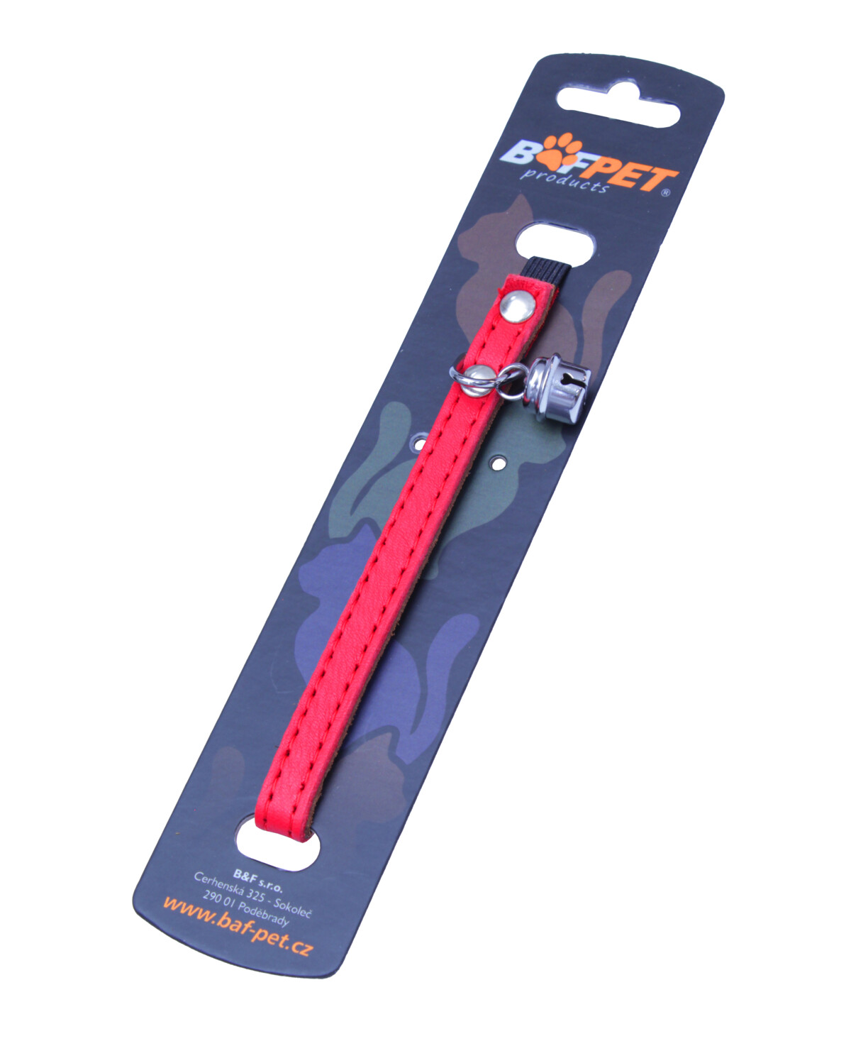 BAFPET Kožený obojek pro kočku Barva: Černá, Rozměr: 10mm x 32cm 20101