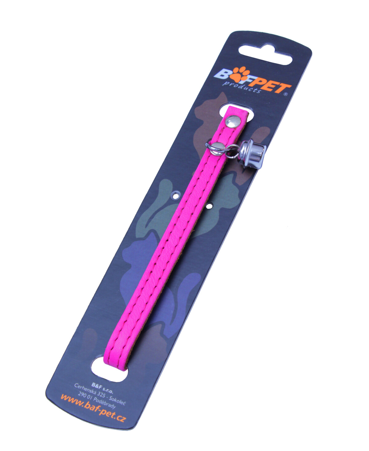 BAFPET Kožený obojek pro kočku Barva: Černá, Rozměr: 10mm x 32cm 20101