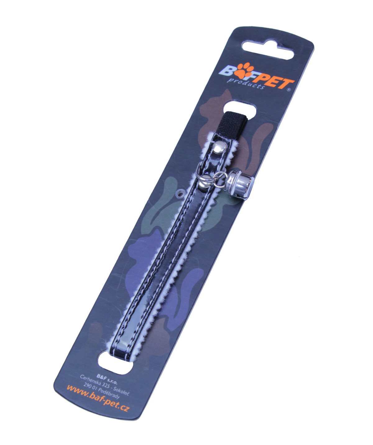 BAFPET Koženkové obojky, podšitý filcem Barva: Modrá, Rozměr: 10mm x 32cm 20102