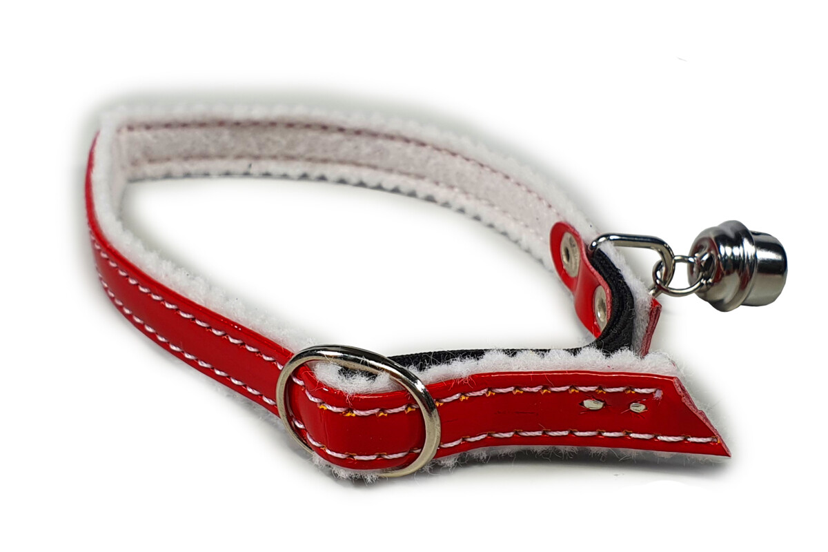 BAFPET Koženkové obojky, podšitý filcem Barva: Modrá, Rozměr: 10mm x 32cm 20102