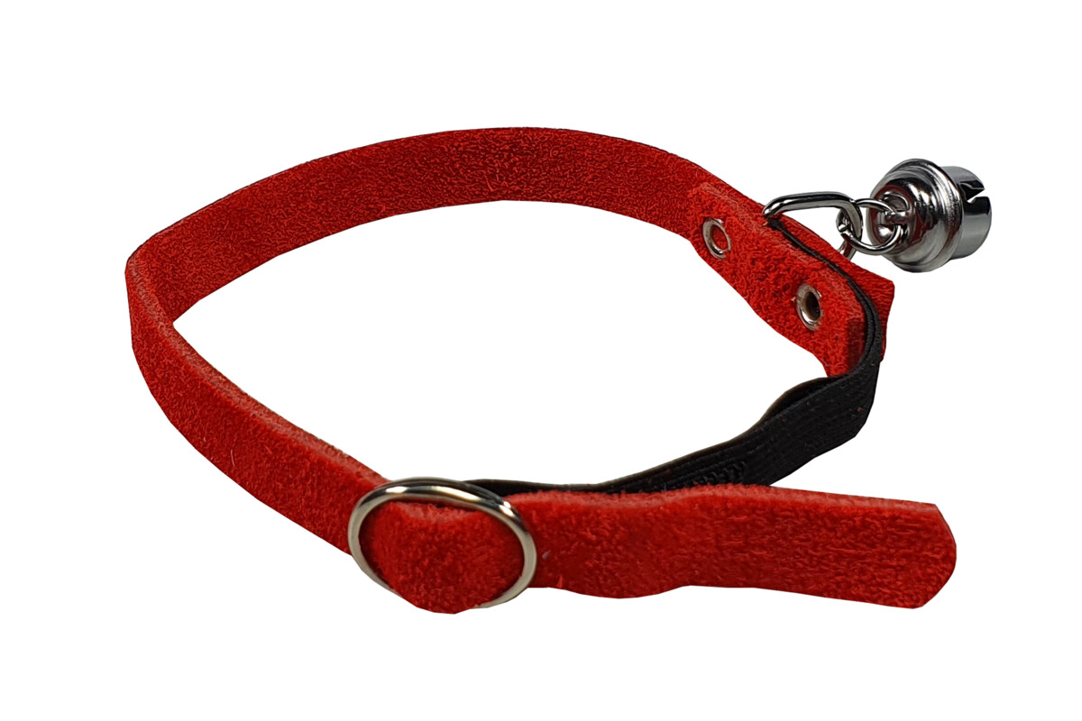 BAFPET Mačací obojok zo semišovej kože Farba: Béžová, Rozmer: 10mm x 30cm 20113