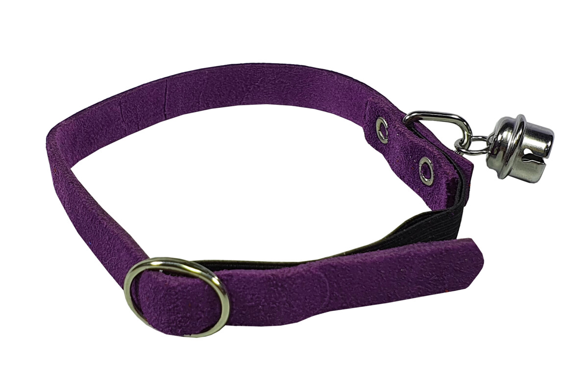 BAFPET Mačací obojok zo semišovej kože Farba: Béžová, Rozmer: 10mm x 30cm 20113