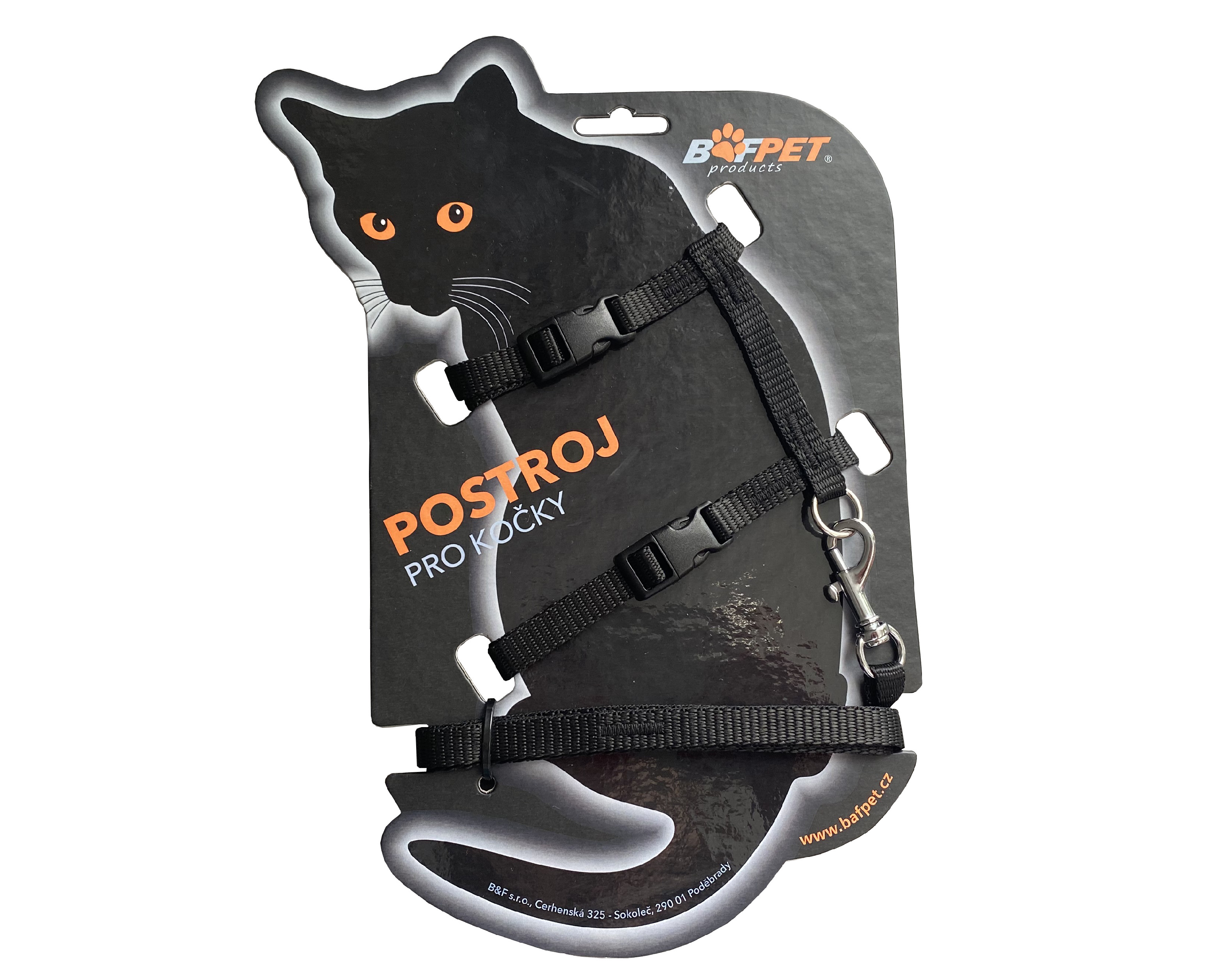 BAFPET Set CAT postroj + vôdzka Farba: Červená, Veľkosť postroja: 120cm /OK 19-26cm, OH 24-37cm/ 20410J