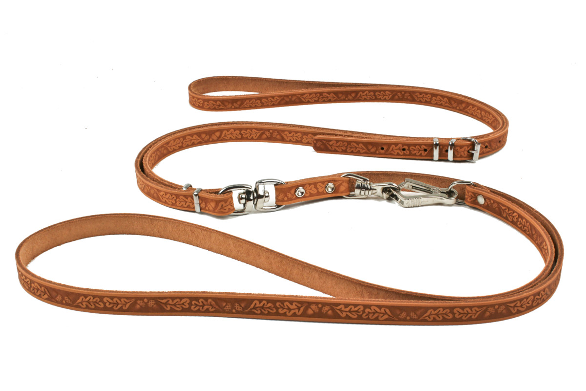 BAFPET Rýchlovypúšťacia vôdzka, zdobená, podvliekacia Farba: Hnedá, Dĺžka: 16mm x 175cm 50006