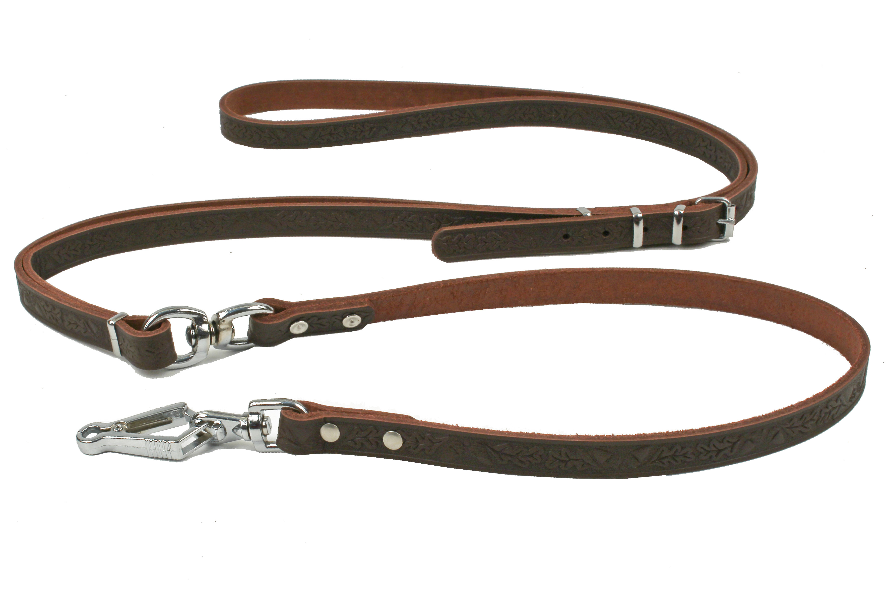 BAFPET Vypúšťacia vôdzka, zdobená Farba: Koňak, Dĺžka: 16mm x 175cm 50025