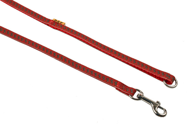 BAFPET Popruhové vodítka REFLEXNÍ KOSTIČKY Barva: Černá, Rozměr: 10mm x 120cm 18202K
