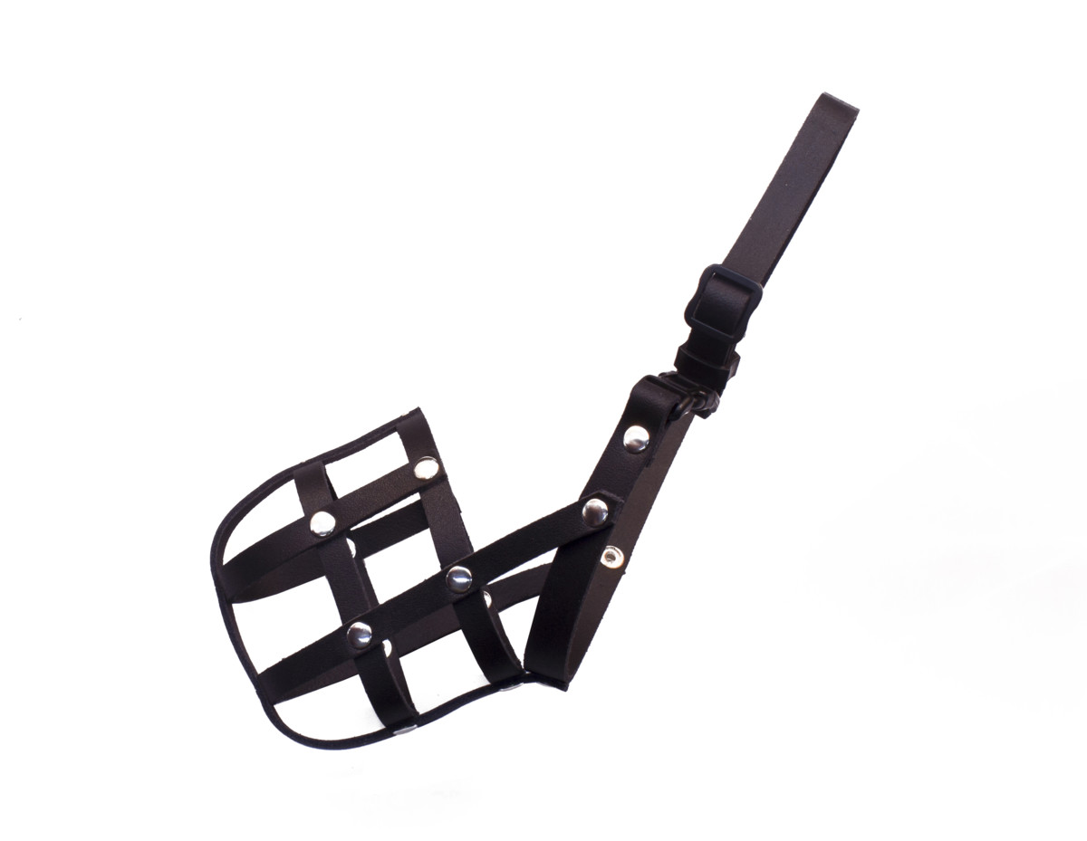 BAFPET Kožený náhubok, pletený Farba: Čierna, Rozmer: č. 0, OČ 14cm, DČ 5cm, OK 26-32cm 19700C