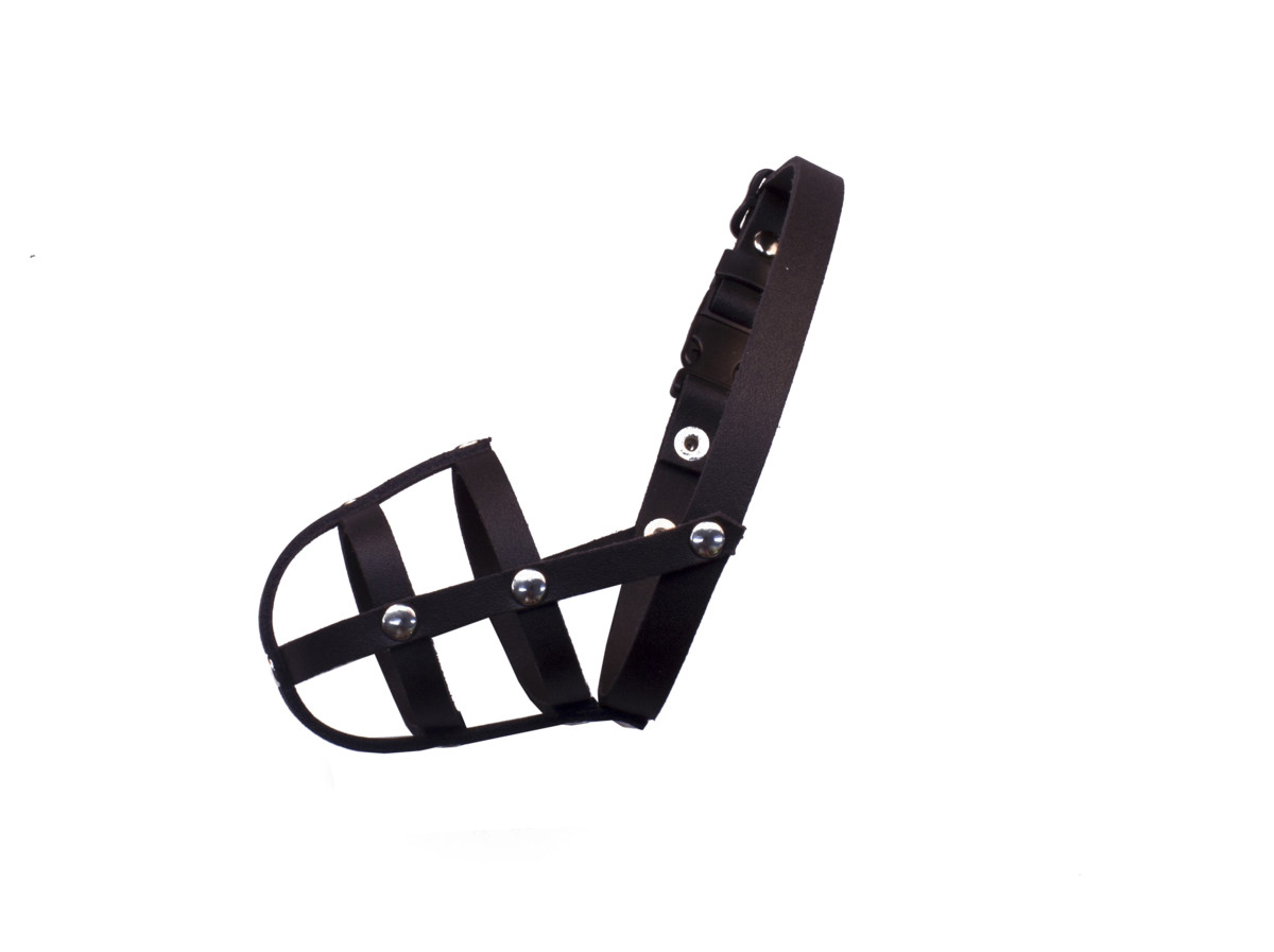 BAFPET Kožený náhubok, pletený Farba: Čierna, Rozmer: č. 3, OČ 26cm, DČ 7cm, OK 35-47cm 19703C