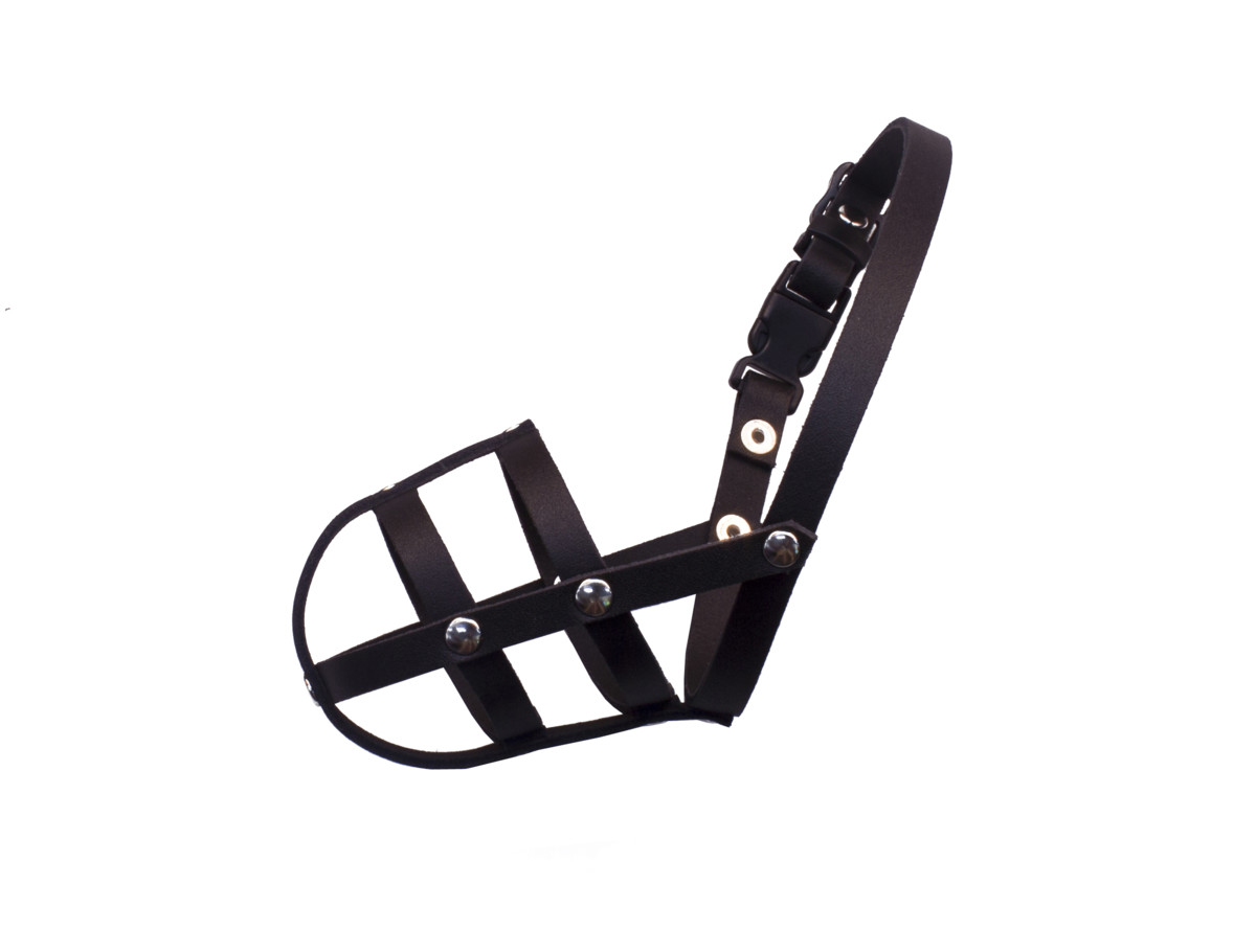 BAFPET Kožený náhubok, pletený Farba: Čierna, Rozmer: č. 3, OČ 26cm, DČ 7cm, OK 35-47cm 19703C