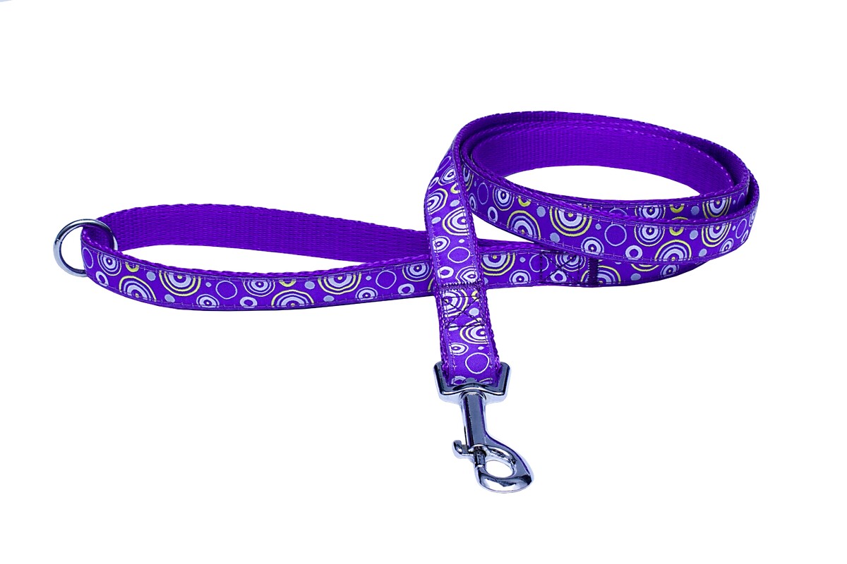 BAFPET Popruhová vodítka KROUŽKY Barva: Zelená, Rozměr: 25mm x 150cm 18204KR