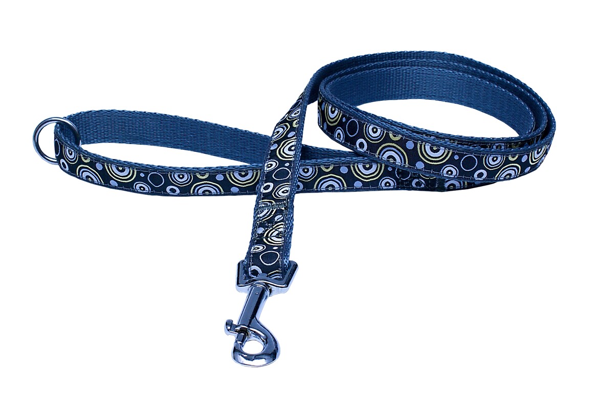 BAFPET Popruhová vodítka KROUŽKY Barva: Zelená, Rozměr: 25mm x 150cm 18204KR