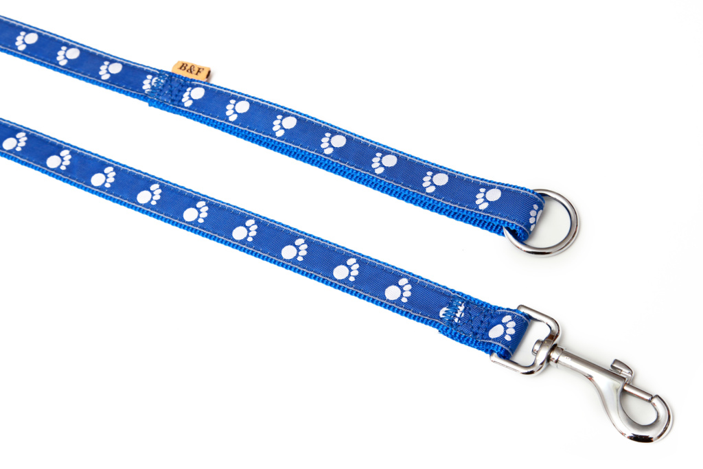 BAFPET Vodítka popruhová TLAPKY Barva: Zelená, Rozměr: 25mm x 150cm 18204T