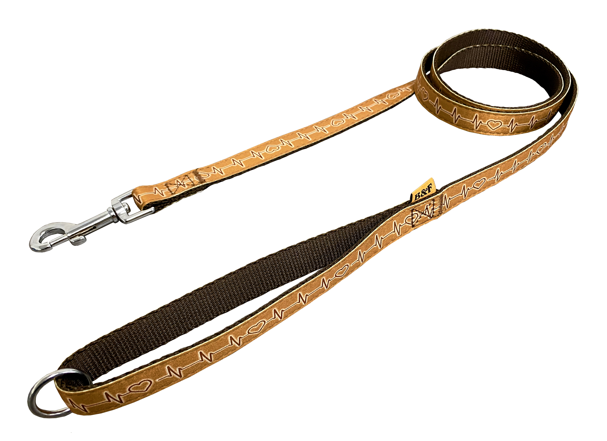 BAFPET Popruhová vodítka EKG Barva: Modrá, Rozměr: 15mm x 150cm 18208E