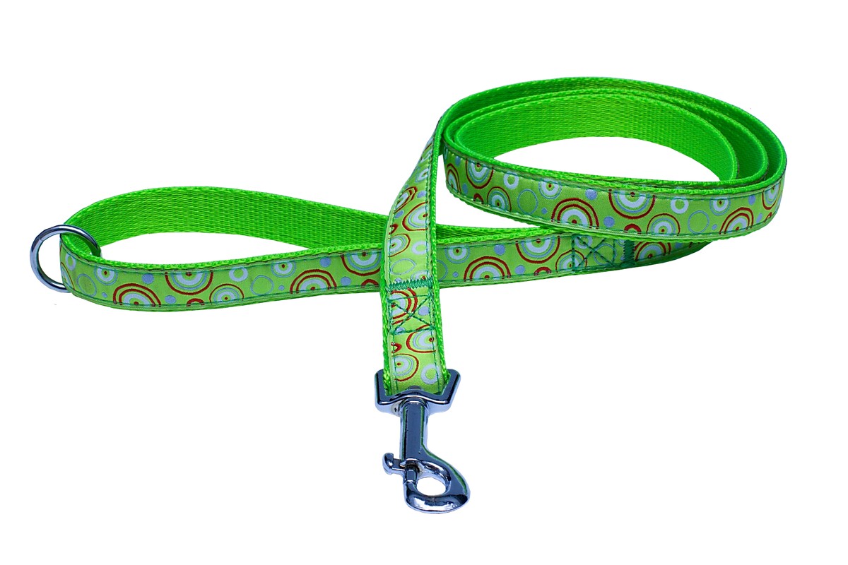 BAFPET Popruhová vodítka KROUŽKY Barva: Růžová, Rozměr: 15mm x 150cm 18208KR