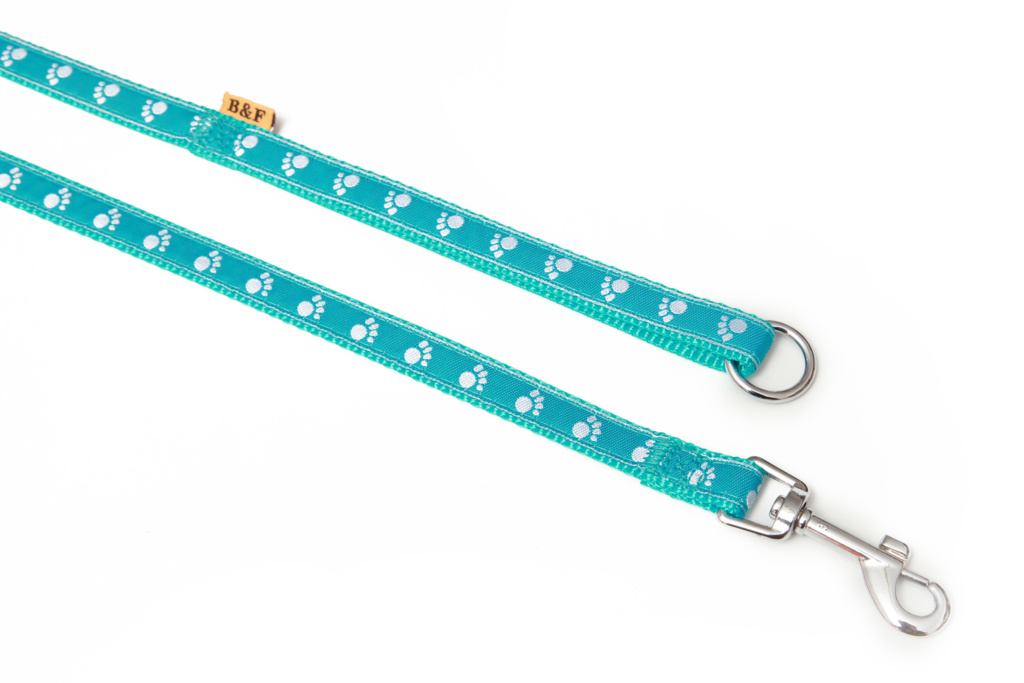 BAFPET Vodítka popruhová TLAPKY Barva: Černá, Rozměr: 15mm x 150cm 18208T