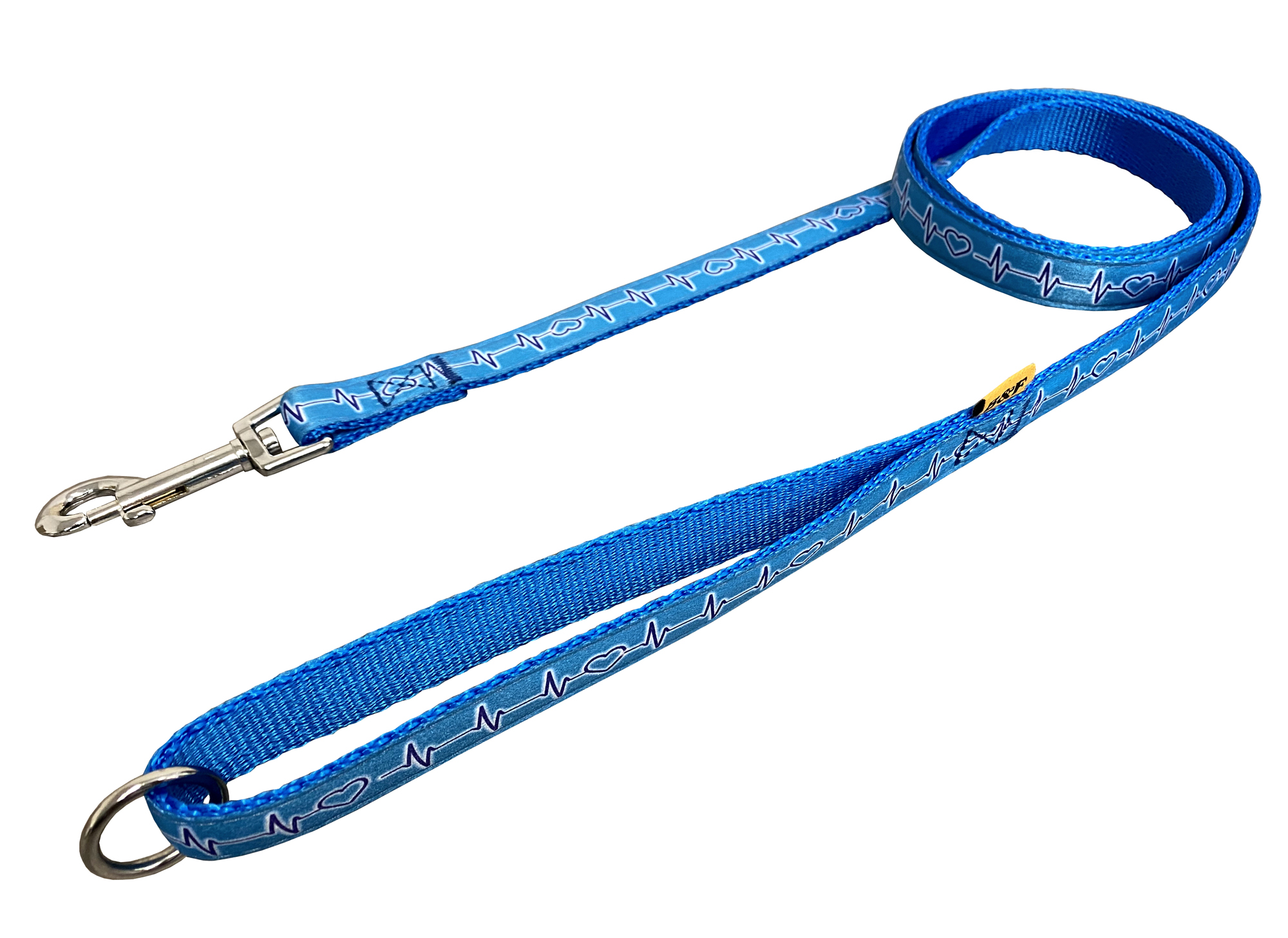 BAFPET Popruhová vodítka EKG Barva: Šedá, Rozměr: 20mm x 150cm 18211E