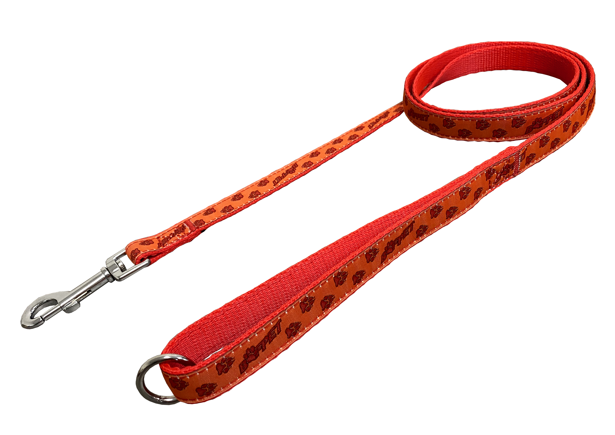 BAFPET Popruhová vodítka TLAPKY BAF Barva: Hnědá, Rozměr: 20mm x 150cm 18211TB