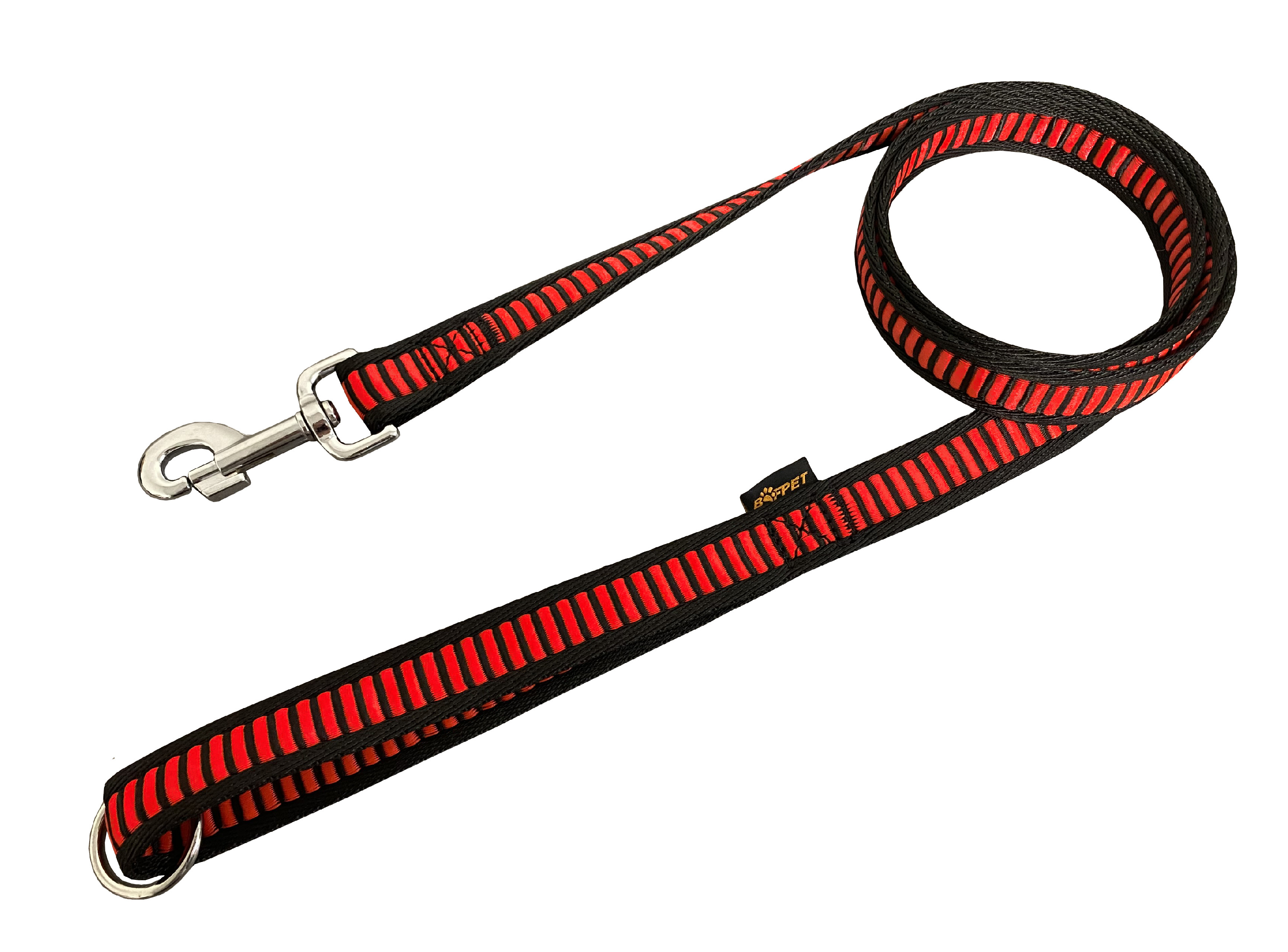 BAFPET Popruhová vodítka ŽEBŘÍK Barva: Fuchsie, Rozměr: 20mm x 150cm 18211Z