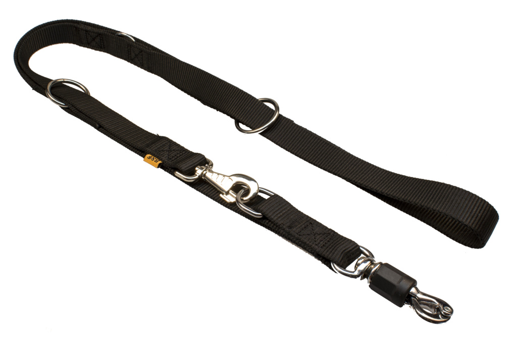 BAFPET Popruhové přepínací vodítko, JEDNOBAREVNÉ Barva: Černá, Rozměr: 30mm x 240cm 18309J