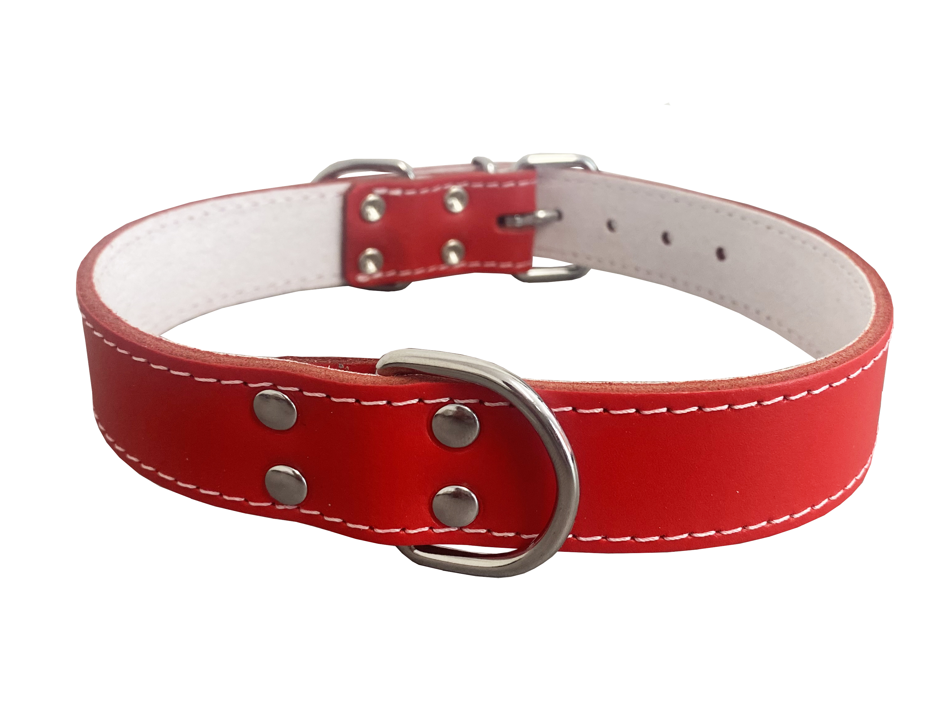 BAFPET Kožený obojek podšitý filcem, STELLA - hladká Barva: Přírodní, Rozměr: 18mm x 50cm /40-46/ 01109