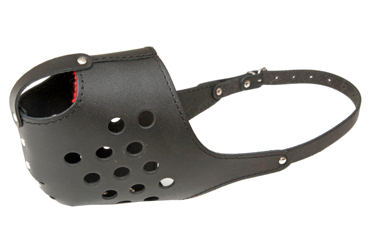 BAFPET Kožený náhubok, plný Farba: Čierna, Rozmer: OČ 32cm, DČ 8cm, OK 35-56cm 19711