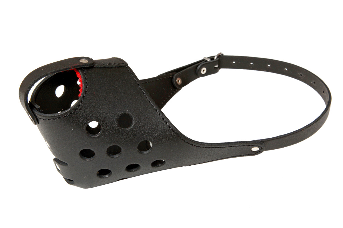 BAFPET Kožený náhubok, plný Farba: Čierna, Rozmer: OČ 32cm, DČ 8cm, OK 35-56cm 19711